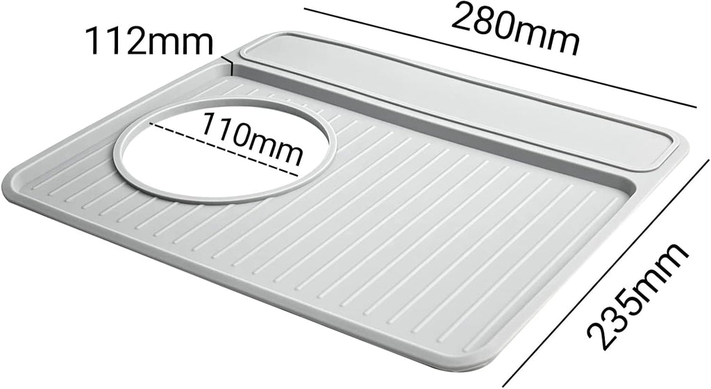 Tamping Mat for Breville 870/880, Espresso Tamper Mat for Barista Touch/Express, Silicone Prevent Scratching, Top Mat for Breville Espresso Machine Accessories, Waterproof Heat Resistant(Grey)