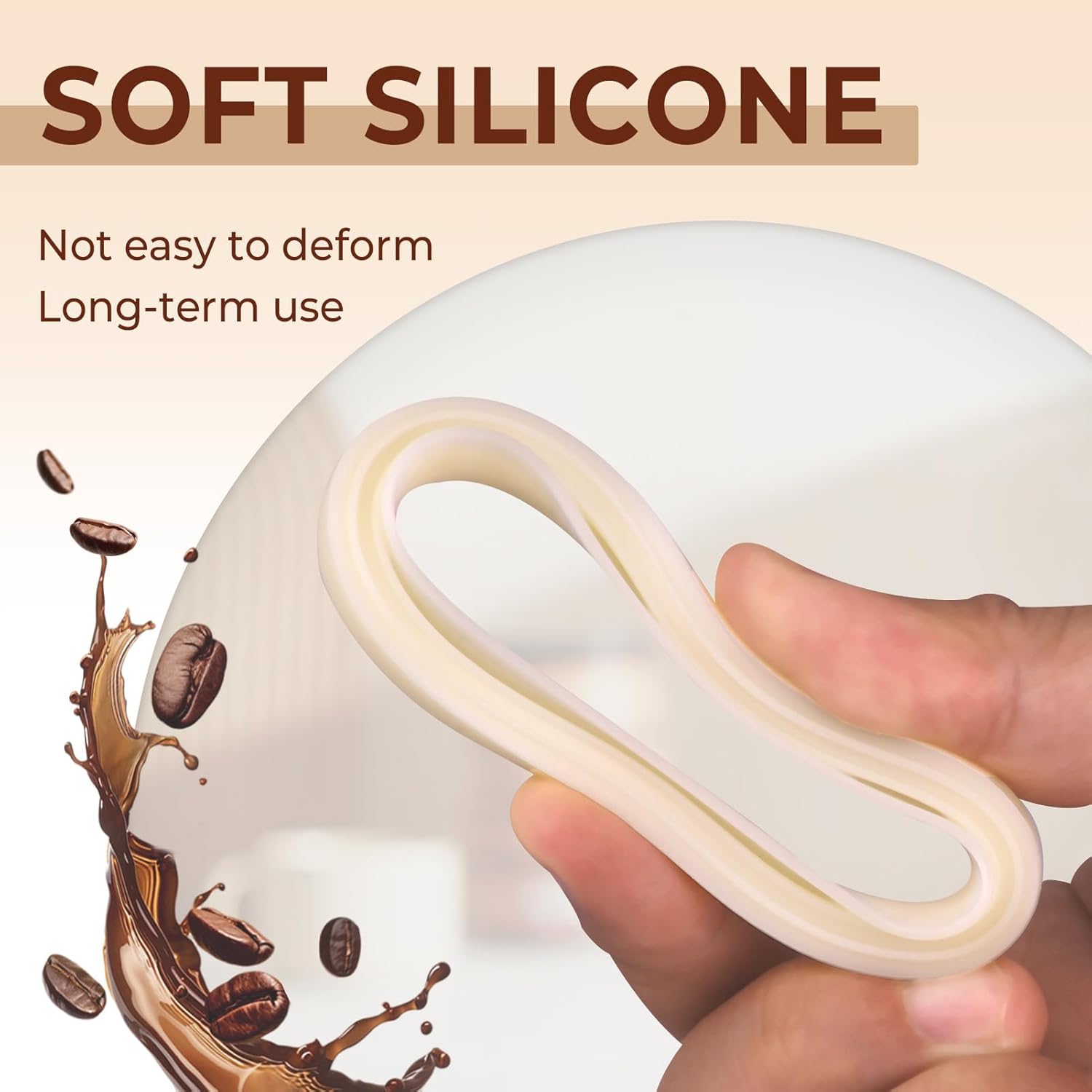 3 Pcs 54mm Silicone Steam Ring, No BPA Silicone Gasket Replacement Compatible with Barista 878/870/860/880/810/840/450/500 and Sage 880/878/875/870/810/500, for Espresso Machine Repair and Upgrade