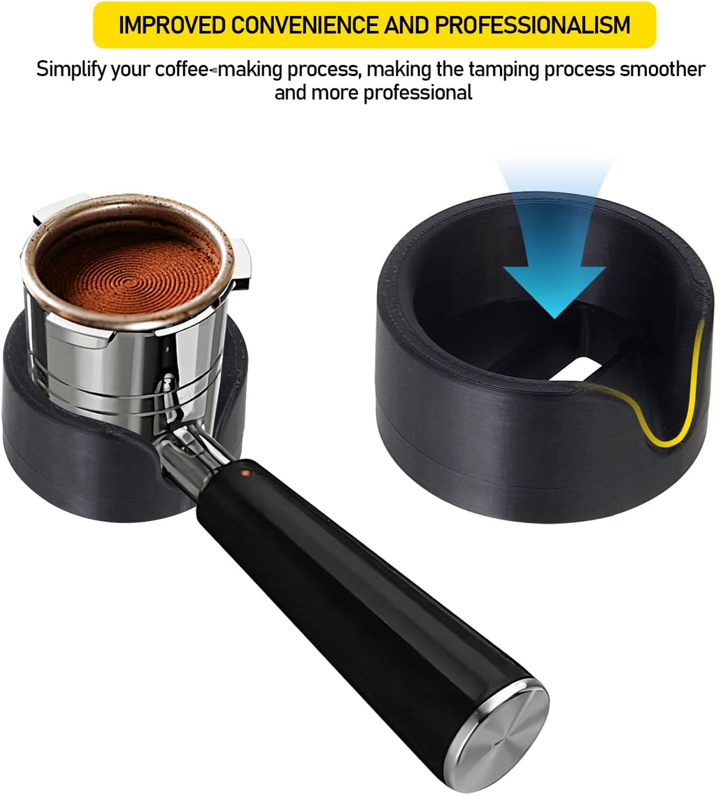 Coffee Tamper Base for Ninja Espresso ES601 | Portafilter Stabilizer Stand | Improves Espresso Tamping Stability & Extraction | Anti-Slip PETG Base | Compatible with Ninja Luxe Cafe Machine
