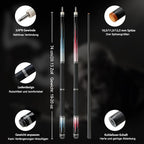 KONLLEN Carbon Fiber Pool Cue Stick Low Deflection Hand-Made Inlay Billiard Cue Ultra-Smooth Professional Feeling Billiard Pool Cue Sticks for Adults
