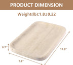 Marble Vanity Tray for Dresser Organizer, Travertine Bathroom Tray Countertop, Beige Decorative Serving Trays, Kitchen Sink Storage, Jewelry & Perfume Holder(Travertino Romano)