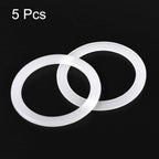 MECCANIXITY Gasket Seal Coffee Maker White Silicone Ring Replacement 50x64x2.5mm for 3-Cup Aluminium Coffee Pot, Pack of 5