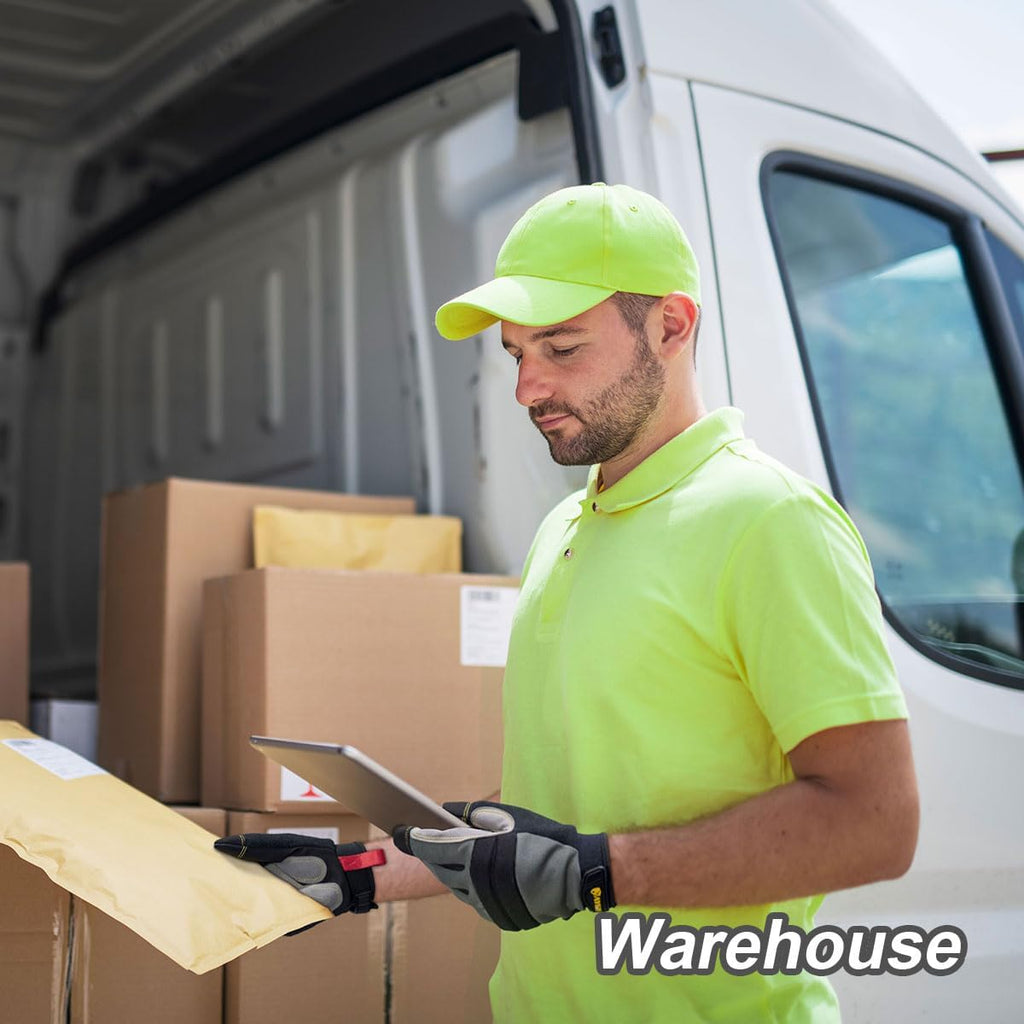 KAYGO Work Gloves For Men, KG125M Mechanic Utility Work Gloves for All Purpose, Excellent Grip, Heavy Duty, Improved Dexterity, Touch Screen,X-Large,Grey