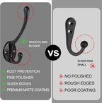 Wall Hooks for Hanging, 25-Pack Heavy Duty Metal Coat Hooks, for Living Room, Bathroom, Kitchen, Bedroom for Coats, Towel, Hat, Key, Closet, Bag (Black)