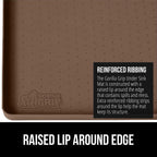 GORILLA GRIP Waterproof Silicone Under Sink Mat with Raised Lip for Kitchen and Bathroom, 34 x 22 in, Cabinet Shelf Liner Stay in Place Mats Dishwasher Safe Drawer Liner, Organizer Tray, Coffee