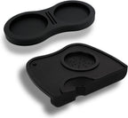 2-Piece Coffee Tamping Set with Silicone Tamper Mat & Tamper Holder | Storage Distributor/Tamper/Puck Screen | Essential Barista Espresso Accessories for Coffee Bar