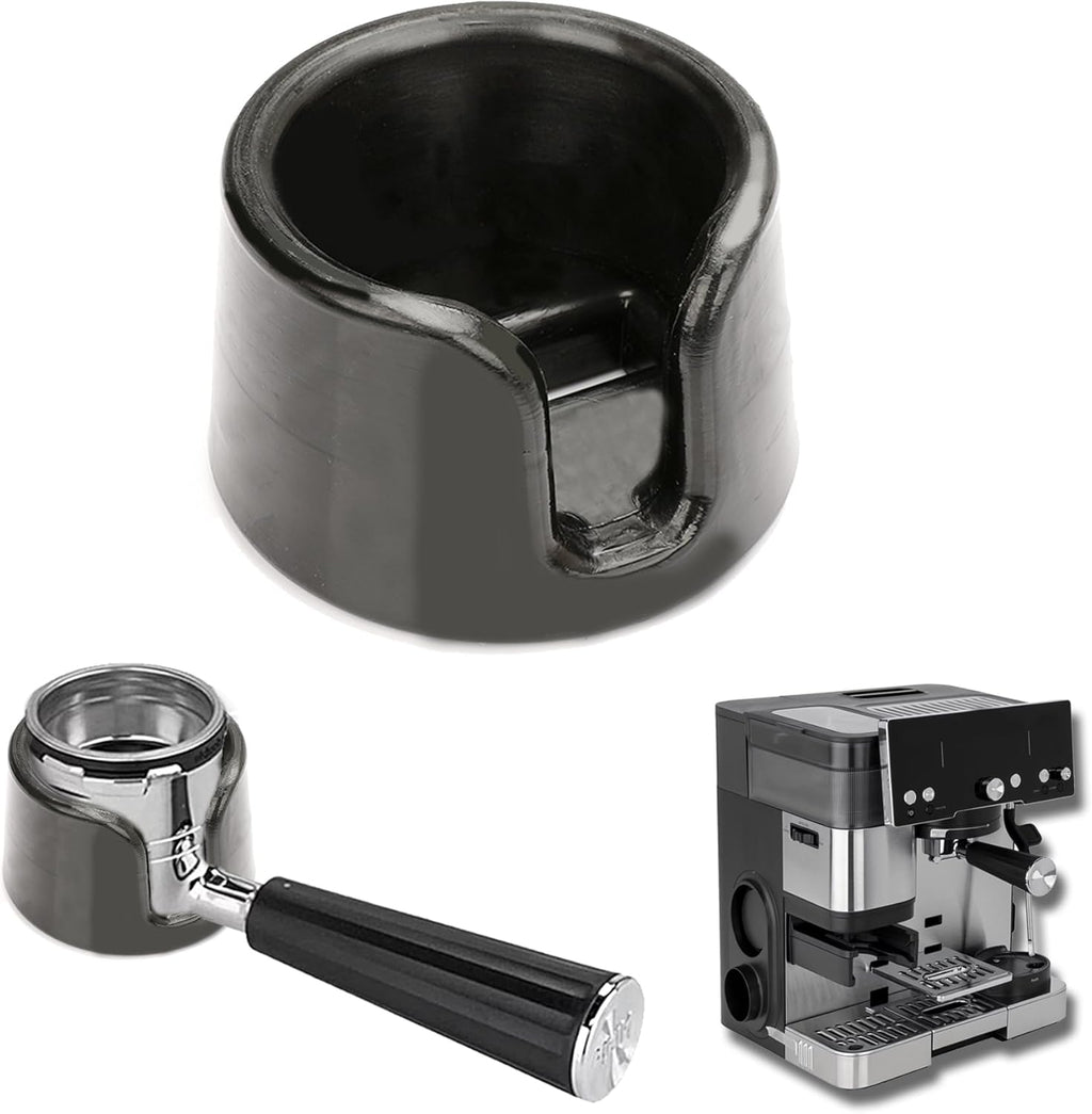Coffee Tamper Base Compatible with Ninja Espresso Machine ES601/ES701,Handheld Portafilter Support Stand For Ninja Cafe Luxe,Anti-Slip Coffee Accessories Improves Tamping Stability & Extraction Black
