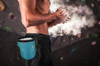 Rhino Valley Climbing Chalk Bag, No Leak Drawstring Chalk Bag with Adjustable Belt, Carabiner Clip and Zippered Pockets Chalk Bag for Climbing, Cross Fit, Weight Lifting & More