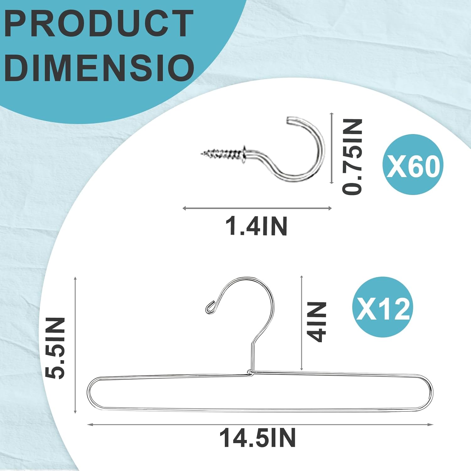 12 Pack Cabinet Door Painting Hanger 14.57 x 5.24 Painting Drying Rack with 60 Pcs Metal Screw-in Cup Hooks,Cabinet Door Drying Rack Art Drying Brackets Painter Tools