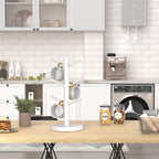 Dorhors Mug Holder Tree,Coffee Cup Holder with 6 Hooks, Wood Mug Rack for Counter,Coffee Bar Accessories and Orgnizer Station,White