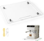 Appliance Sliders for Kitchen appliances Sliding Tray for Coffee Maker, Espresso Machines, Mixers Sturdy Kitchen Aid Sliders for Mixer - Duty Equipment with Rubber Wheels - 13" x 14" (Clear)