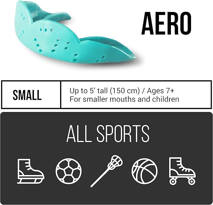 SISU Aero Small Mouthguard, Snow White - 1.6mm Thin - Custom-Molded Fit - Slim Design - Remoldable Up to 20 Times - for Team Sports - Non Toxic