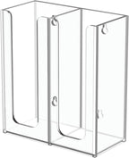 Richboom Acrylic Coffee Cup and Lid Storage Organizer Holder, 2 Compartments, Clear