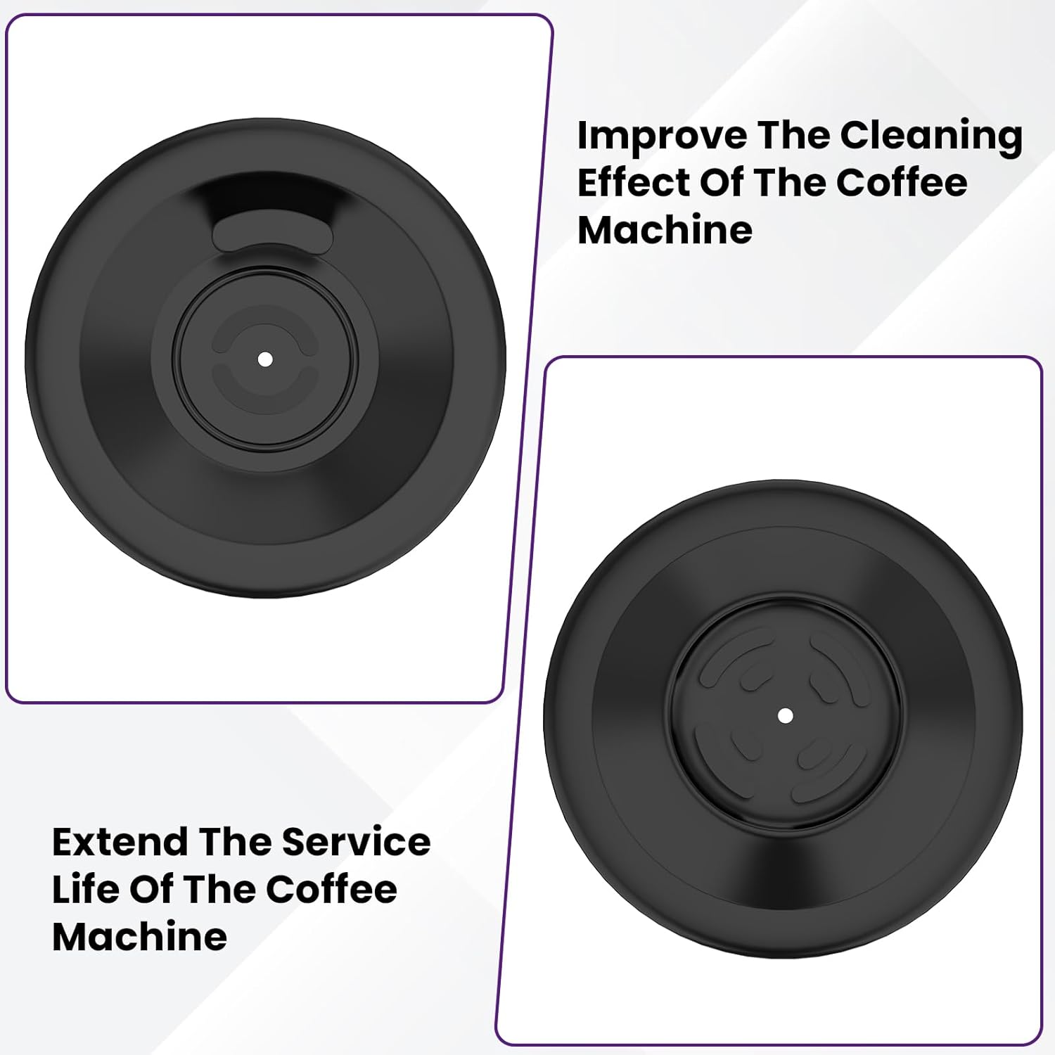 Espresso Backflush Cleaning Disc, 54mm Silicone Espresso Cleaning Disc for Most Espresso Machines BES980XL BES990 BES900XL BES920XL, 4 Pack