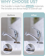 SXhyf Cleaning Brush - Hard Bristle Crevice Cleaning Brush, Multifunctional Gap Scrub Brush, Home Essentials, Bathroom Cleaner Tools for Household Use, Kitchen, Window, Faucet, S1110SE