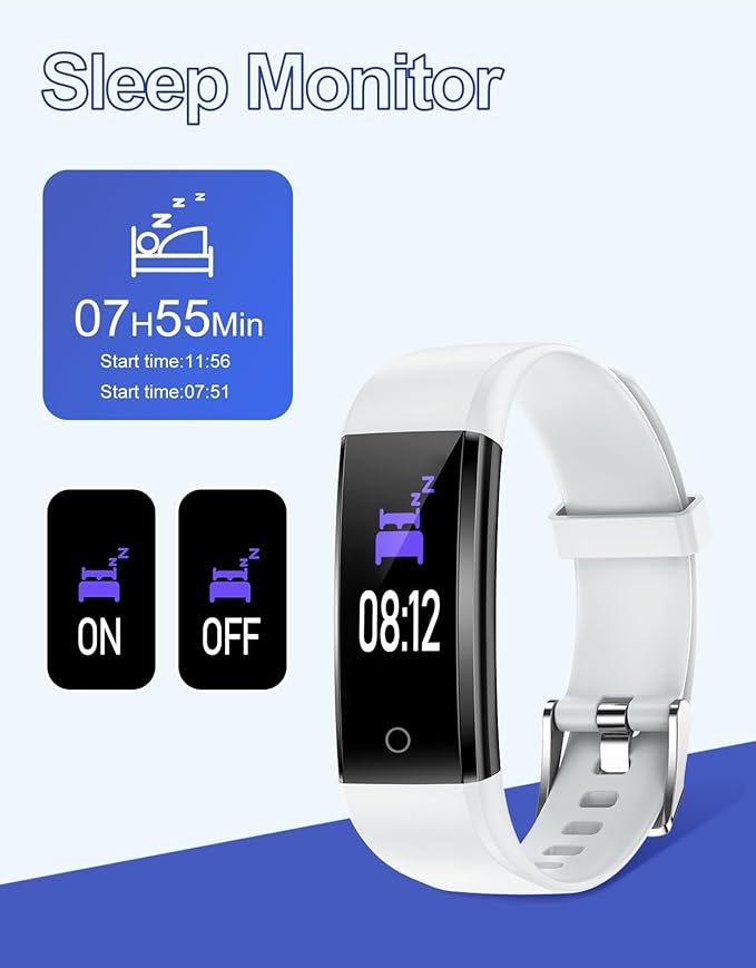 GRV Fitness Tracker Non Bluetooth Fitness Watch No App No Phone Required Waterproof Pedometer Watch with Steps Calories Counter Sleep Tracker for Men Women Parents