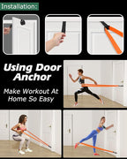 Zacro Resistance Bands, 6 Resistance Levels Pull Up Assistance Bands, Exercise Bands for Men&Women, Heavy Duty Resistance Band Set with Door Anchor, for Working Out, Muscle Training, Physical Therapy