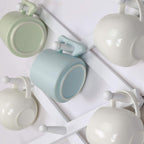 Dseap Accordian Wall Hanger: Wooden Coat Rack Wall Mounted, Hat Racks for Baseball Caps, Mug Rack, 20 Peg Hooks, White