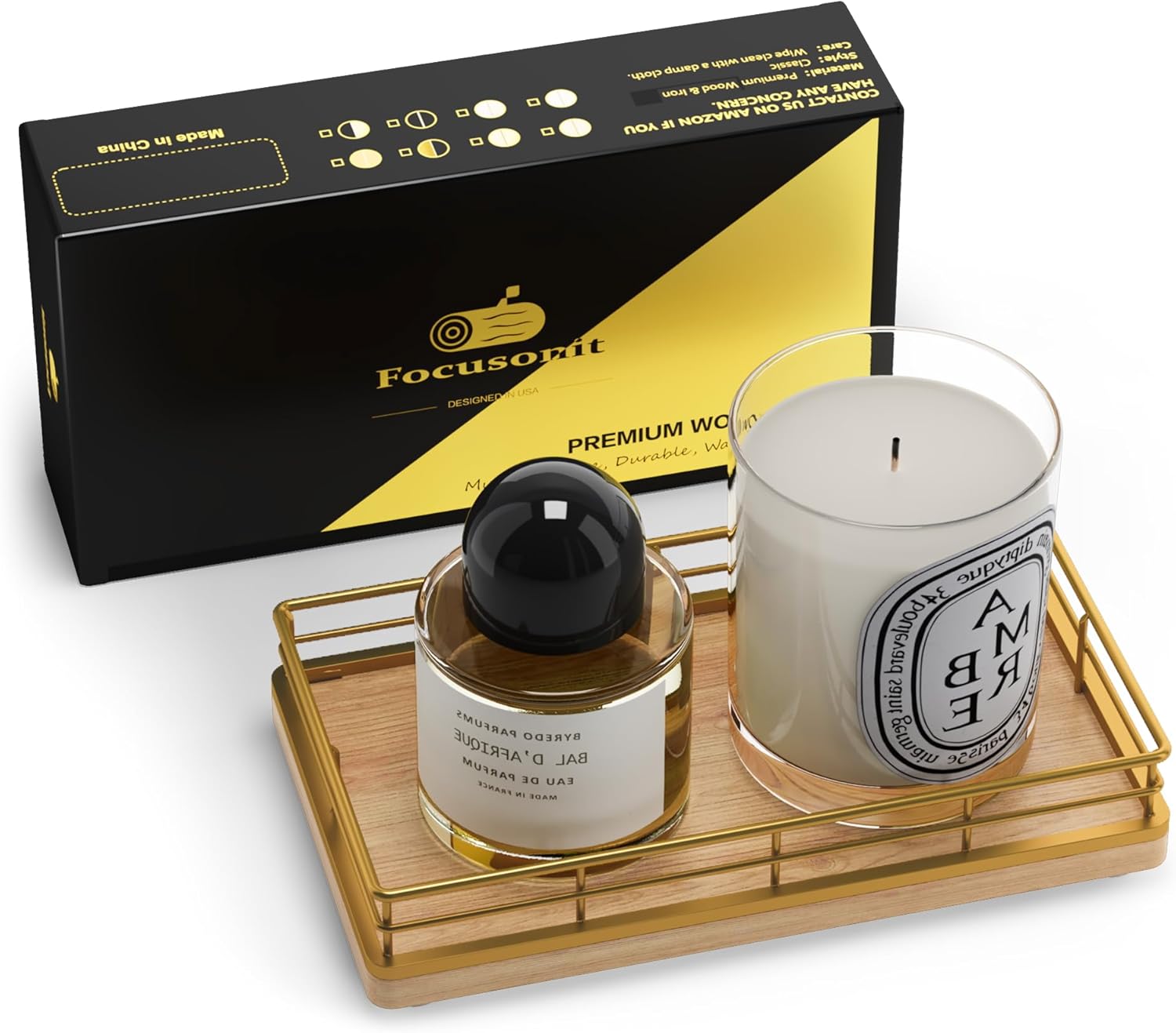 Wooden Decorative Tray, Oak 7.5" L Coffee Table Tray for Kitchen Countertop Soap Sponge Holder for Dresser Perfume Jewelry Candle Nightstand Table Centerpieces for Dining Room Decor Natural