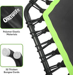 ONETWOFIT 42"/45" Rebounder Trampoline for Adults, Silent Mini Trampoline Indoor Exercise Fitness Trampoline Bungee Rebounder Workout Max Load 330lbs