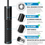 Weighted Jump Rope for Men, Women (1.5LB) - Alloy Steel Handles, Speed Skipping Rope, Gym,Indoor/Outdoor - Fitness, Workout, Boxing - Solid PVC & Cotton Rope