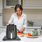 Appliance Slider 360° Rolling Tray for Coffee Maker Bamboo Coffee Pot Slider Tray Countertop Rotation Sliding Tray with Wheels, Small Appliances Mat Easily from Under the Cabinet Black(13.9"×11.6")