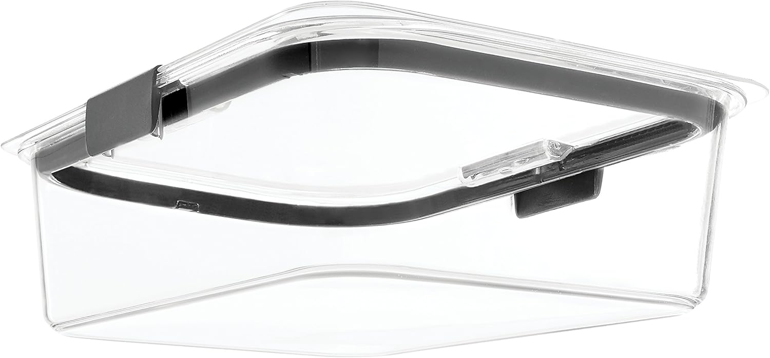 Rubbermaid Brilliance Large Food Storage Container, 9.6 Cup, BPA-Free, Leak-Proof, Clear