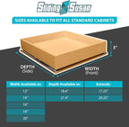 SlidingSusan Pull Out Drawer Organizer for Cabinets, Gliding Soft Close Shelves for Kitchen, Pantry, Bathroom, & Storage Organization, 9 Ply Baltic Birch, 14 Inch Wide x 21 Inch Deep