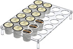 Amazing Abby 24-Slot Flat Acrylic Coffee Pod Holder, Large-Capacity Plastic Coffee Capsule Storage, BPA-Free and Shatter-Proof, Great for Use on Countertop or in Drawer, Up to 24 Keurig K-Cups