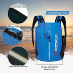 Piscifun Dry Bag Waterproof, Lightweight Dry Backpack Roll-Top Sealed with Waist Pouch and Phone Case Keeps Gear Dry Inside for Kayaking, Boating 10L 20L 30L