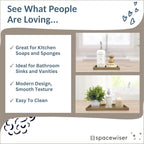 Countertop and Vanity Tray - 2 PC (11” and 7”) Shatterproof Silicone Kitchen and Bathroom Trays for Counter, Kitchen Soap Dispenser Tray, Vanity Trays for Bathroom, Perfume Key Tray