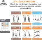 Arena Strength Workout Cards - Instructional Fitness Deck for Booty Band Workouts, Beginner Fitness Guide for Resistance Band Training Exercises at Home. Includes Workout Routines.