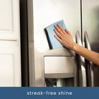 S&T INC. 50 Pack Microfiber Cleaning Cloth, Bulk Towels for Home, Reusable Microfiber Towels for Cars, Cleaning Rags, Light Blue, 11.5 Inches x 11.5 Inches, 50 Count