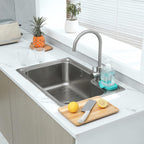 Silicone Bathroom Soap Dishes with Drain Spout-Bathroom and Kitchen Sink Organizer,Sponge Holder,Dish Soap Tray,Perfect for Dispenser,Scrubber,Bottle,Cup on Sink or Counter-Mint 4.9"×3.2"