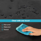 Gotega Waterproof Rubber Vinyl Apron 40 Inch Heavy Duty Chemical Work Apron Durable with Adjustable Bib Apron for Dishwashing Black