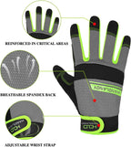 HANDLANDY Work Gloves for Men & Women, Utility Mechanic Working Gloves Touch Screen, Flexible Yard Work Gloves
