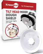 Dough Hook Shield For Kitchen Aid - Prevents Your Dough from Climbing Up and Clogging Up Your Mixer – Mess Free Mixer Accessory Compatible With Most KitchenAid C Shape Dough Hooks (White)