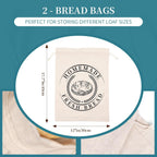 Reusable Bread Bags for Sourdough, Bannetons Reusable Cotton Drawstring Bag, Set of 2,Pretty Bags for Storing Flour and Bread