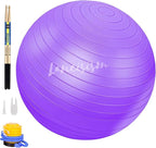 Cardio Drumming Equipment Set - 26" Exercise Ball with Pump and Weighted Cardio Drumming Sticks with Grips - Fitness Yoga Ball Drumsticks Workout for Balance, Rhythm, Aerobic Moves, Dance, Gymnastics