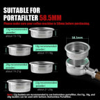 MHW-3BOMBER 58mm Espresso Filter Basket, 15g Double-layer Stainless Steel High Precision Extraction Portafilter Basket Filter Fits Most 58mm Portafilter/Tamper, Ridged, FB5627-OS