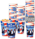 Smygoods Trump Design Disposable Paper Coffee Cups (16 OZ, 50 Count) For Hot Beverages, Tea, Espresso, Cocoa - To Go Drink Containers, Café & Office