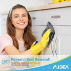 AIDEA Microfiber Cleaning Cloth 100PK, Soft Microfiber Towels for Cars, Absorbent Cleaning Rags, Lint-Free Streak-Free Wash Cloths for House, Kitchen, Window(12inx12in), Grey