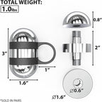 Synergee Cardio Hand Weights. Steel Hand Weights Dumbbell Set with Anti-Slip Silicone Finger Loop for Workout, Fitness, Training for Men and Women. Sold in Pairs. Available in 1lb, 1.5lb and 2lb Sets