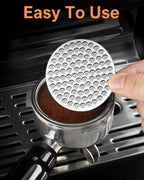 51mm Espresso Puck Screen, 0.8mm Thickness Stainless Steel Reusable Coffee Filter, Designed for Bottomless Portafilter Baskets, Enhances Espresso Extraction