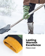 Waterproof Winter Gloves with Grip, Balaena Freezer Gloves for Light Duty Work & Outdoor Adventure, Hiking, Farming, Washing, Ice Fishing, Green, Small