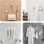 Paoli Heavy Duty Adhesive Hooks,Self-Adhesive Hooks Multiple Colors and Styles 30 lb Maximum Load for Home Schools and Offices (4pc, Black)