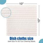 Homaxy 24 Pack Kitchen Dish Cloths, Ultra Soft and Absorbent Dish Towels, Reusable Fast Drying Microfiber Cleaning Cloth, Coral Velvet Wave Design No-lint, 10 x 10 inches, Beige