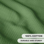 Artoid Mode 100% Cotton Olive Green Waffle Weave Kitchen Dish Cloths, 13x28 Inch Ultra Soft Absorbent Quick Drying Kitchen Dish Towels Set of 4
