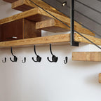 10 Pack Heavy Duty Wall Mounted Black Coat Hooks With 30 Screws - Mudroom, Backpack, Robe, Hat Hooks (Two Types of Hooks + Three Types of Screws Included)