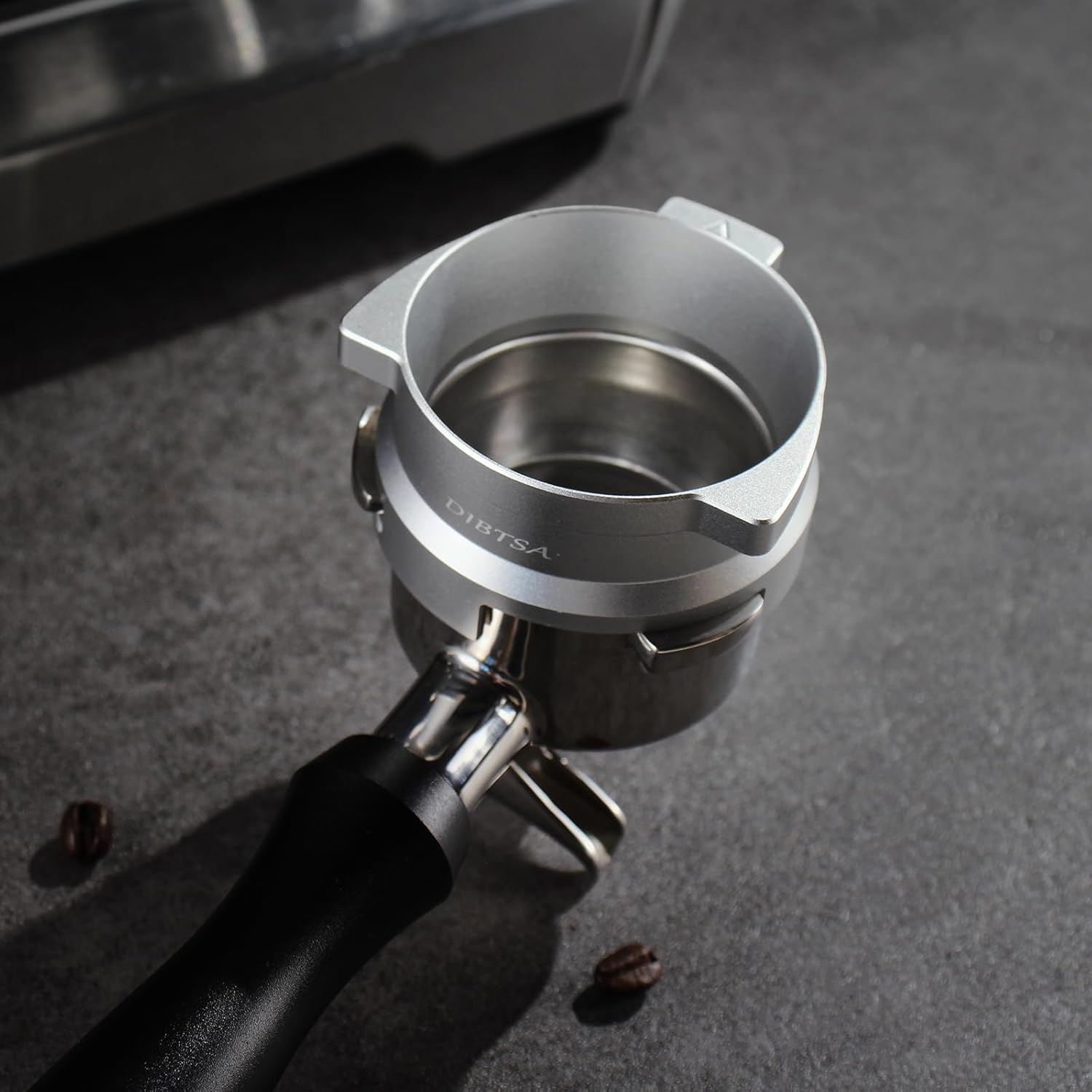 Espresso Dosing Funnel Compatible with Breville/Sage 54mm Portafilter, Aluminum Alloy, Silver